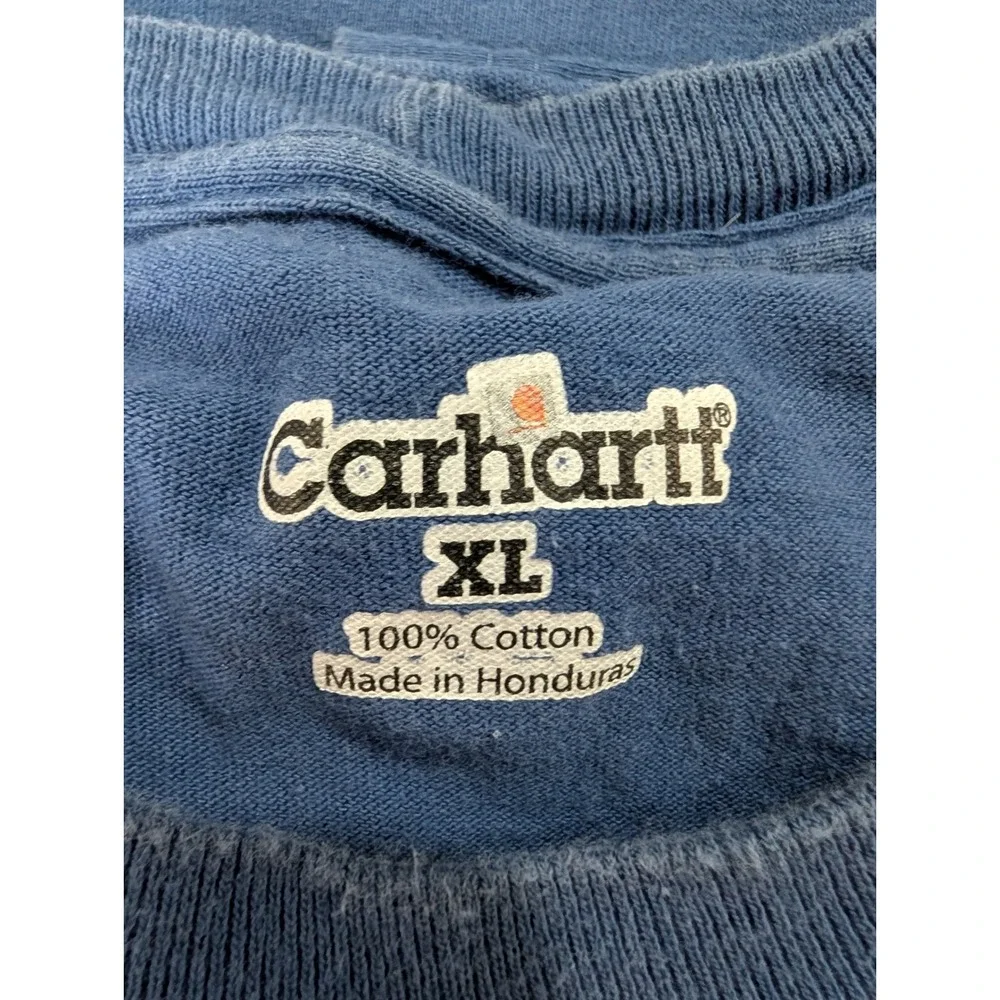 Carhartt K87 RYL Royal Blue Pocket T-Shirt Mens XL Short Sleeve Heavyweight